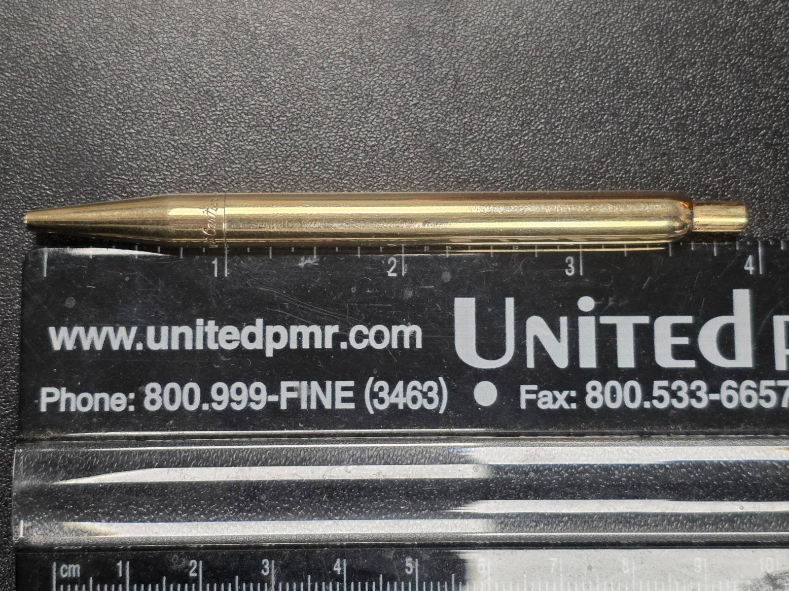 Vintage Cartier Solid 14K Yellow Gold Smooth 4″ Ballpoint Pen in Box 4176 RARE