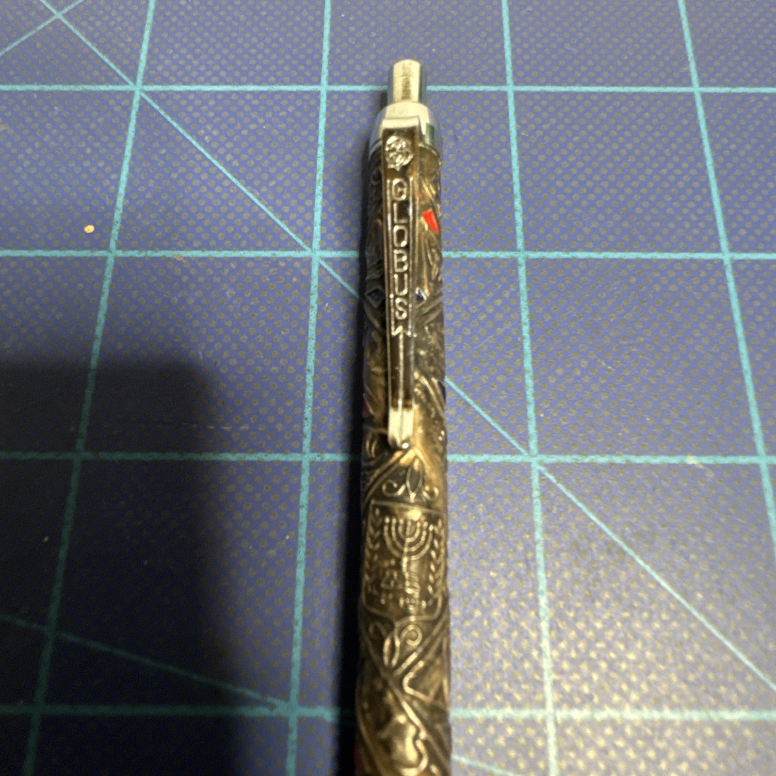 Vtg 1960’s Globus Ball Point Pen Tribes of Israel Sterling Silver 925/enamel