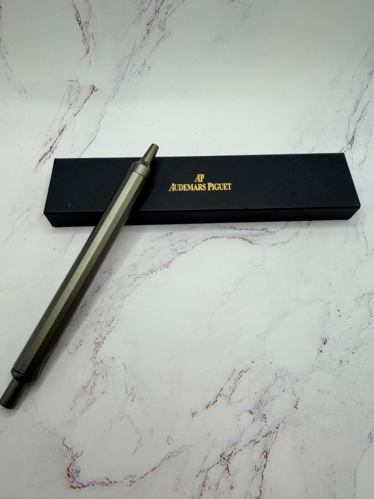 Audemars Piguet Royal Oak Titanium Ballpoint Pen Olive – Refillable, New in Box