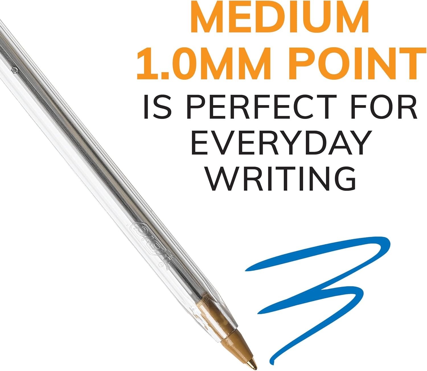 Pack of 10 Ballpoint Pen – Blue Ink Ball Point Pens for Office Writing School