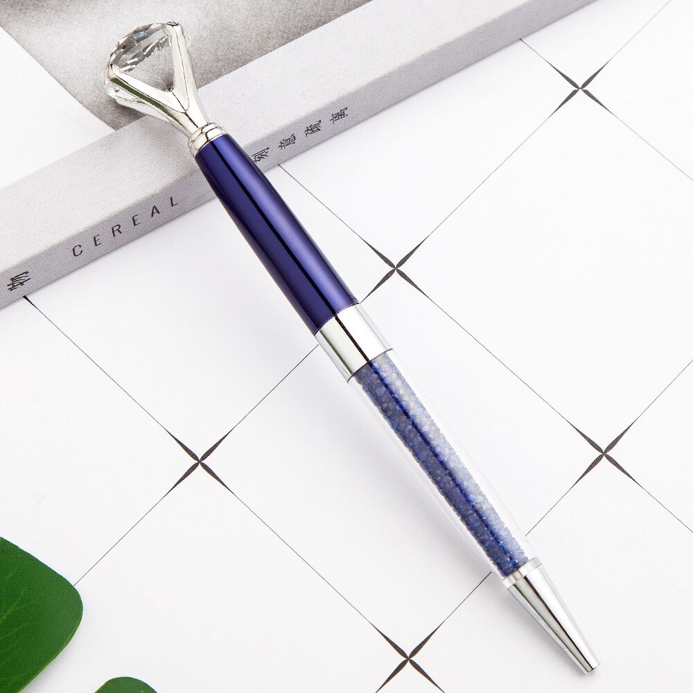 Luxury Metal Crystal Pen Big Diamond Ballpoint Pen Stationery School Pen Office