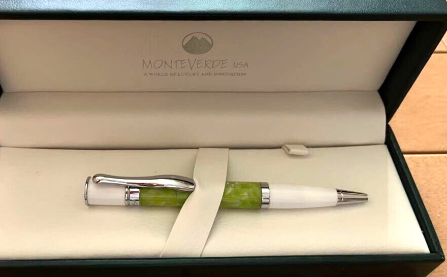 MONTEVERDE Mini Jewelria Green resin Twisted Ballpoint Pen wz/Box Japan Limited