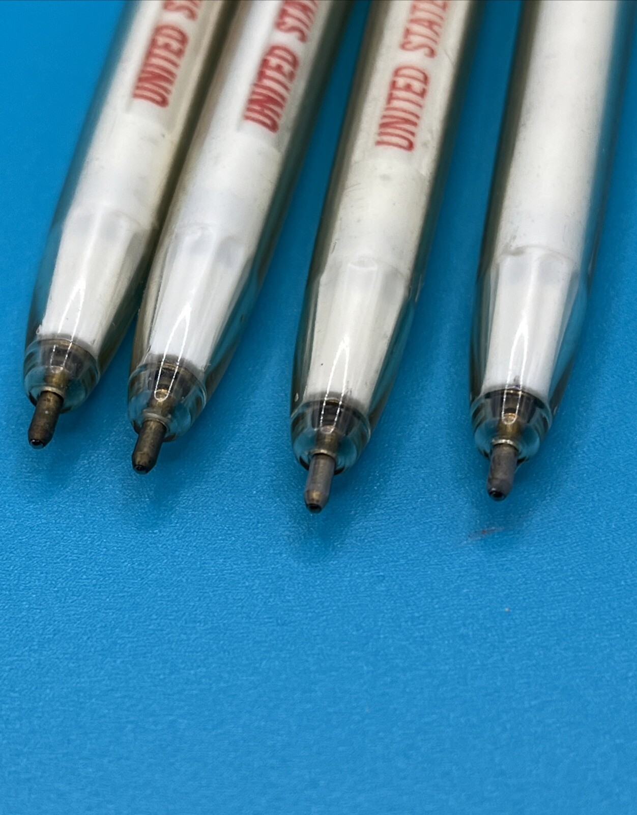 Vintage Advertising Pen United States Steel Any Pipe Any Time We Mean It Lot (4)