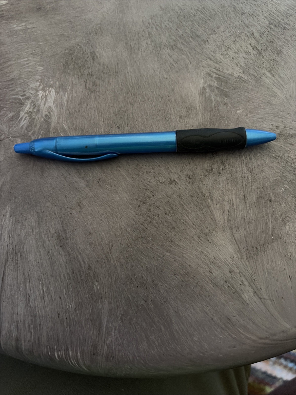 Blue & Black Plastic Ball Point Pen With Black Ink