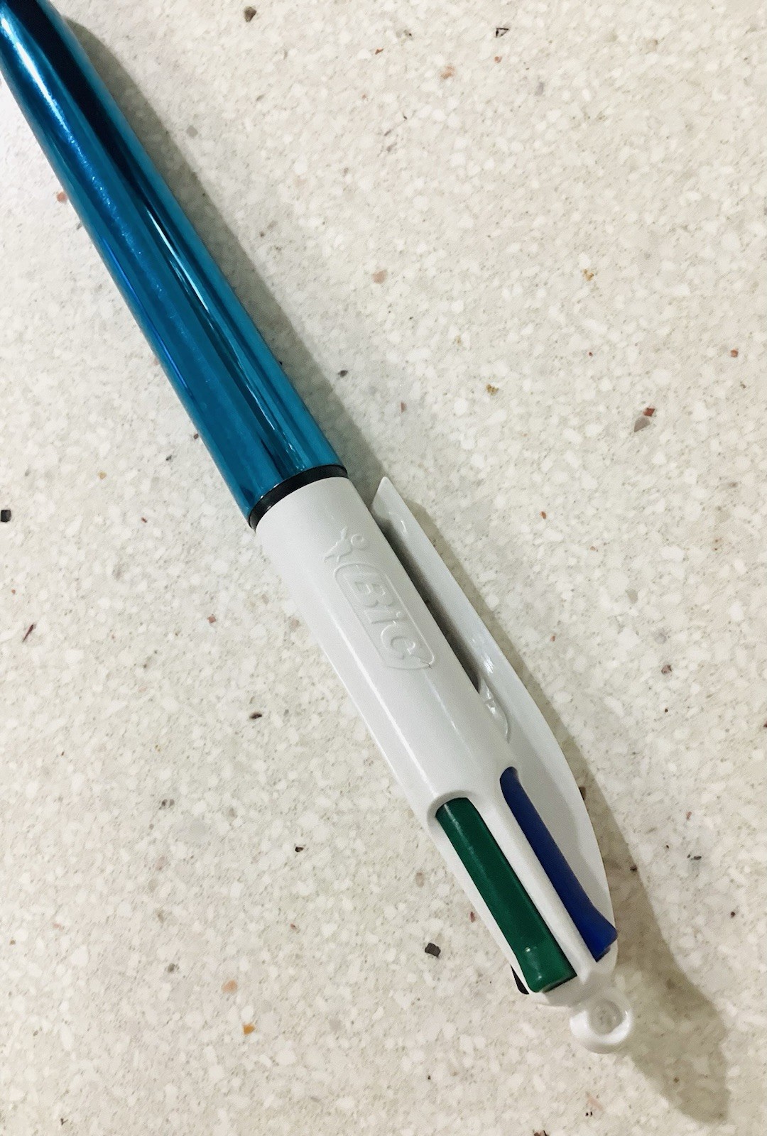 Vtg BIC Multi 4 Color Pen Made in France Click Ballpoint Green Blue Red Black