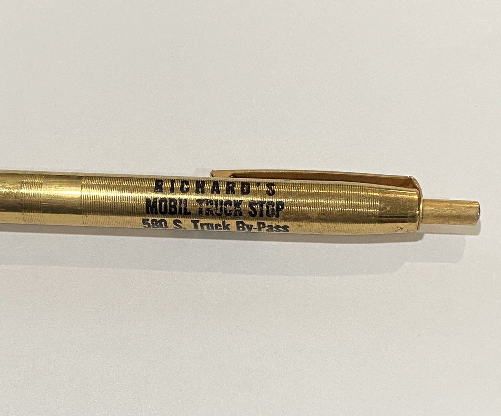Vintage Richard’s Mobil Truck Stop Advertising Pen Las Cruces NM New Mexico