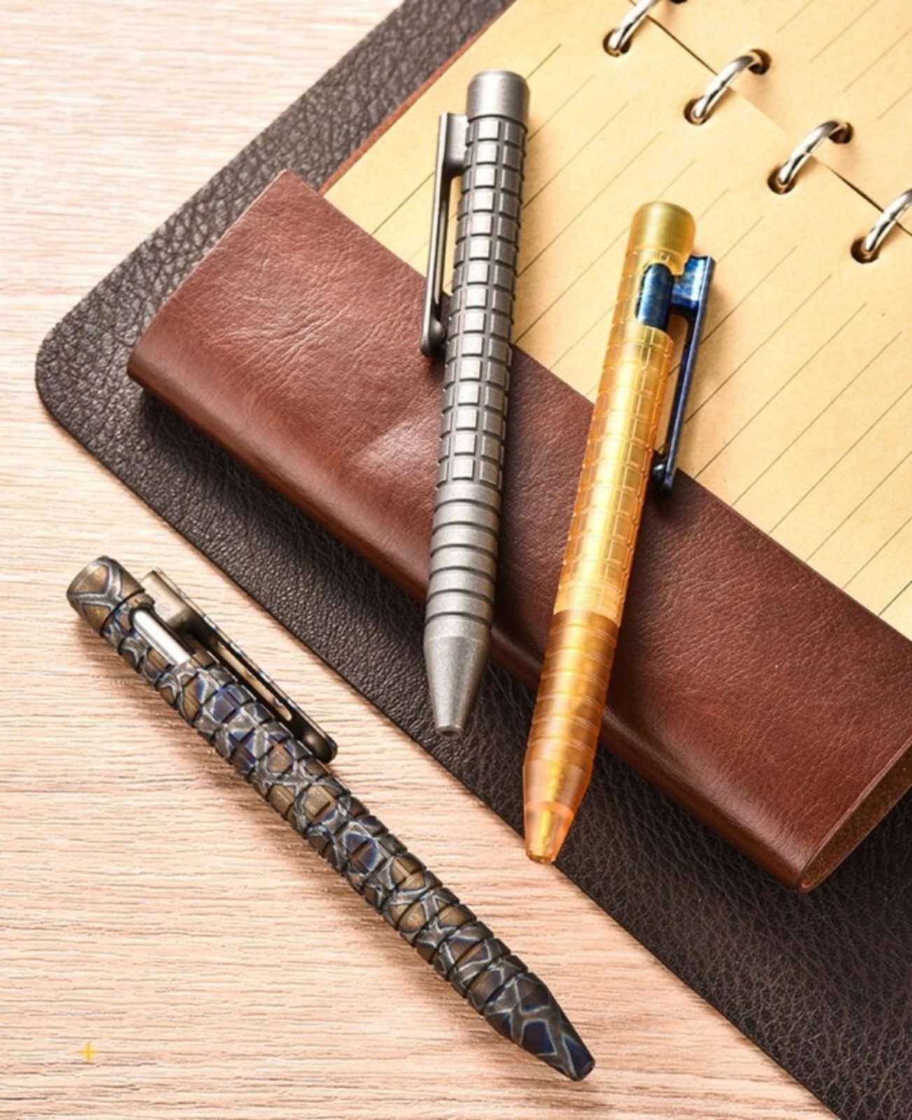 Titanium PEI Ballpoint Pen Bolt Action Signature Writing Pocket Pen EDC Office