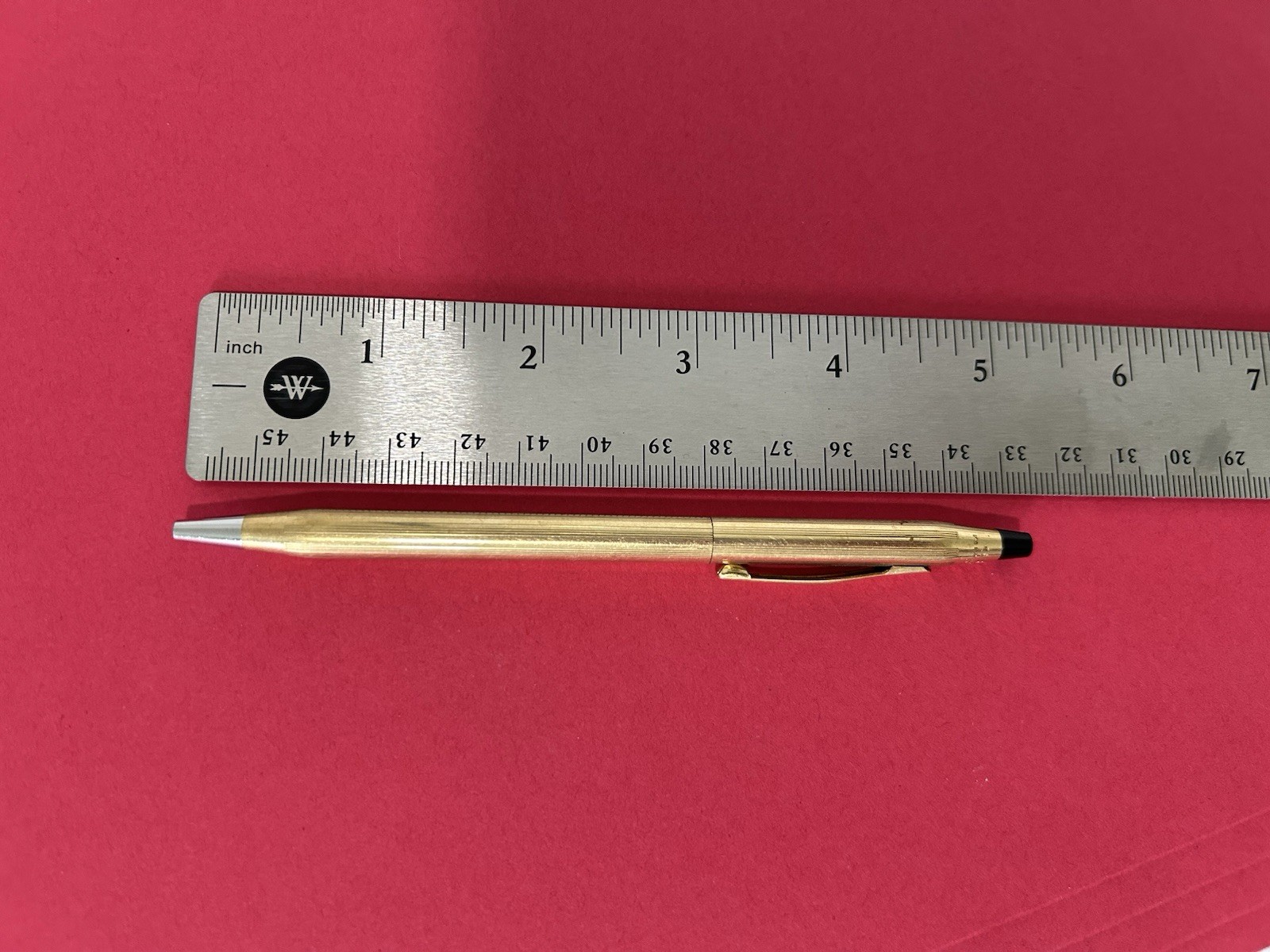 Cross Gold Retractable Click Ballpoint Pen, GOLD FILLED 1/20 10K, Pocket Clip