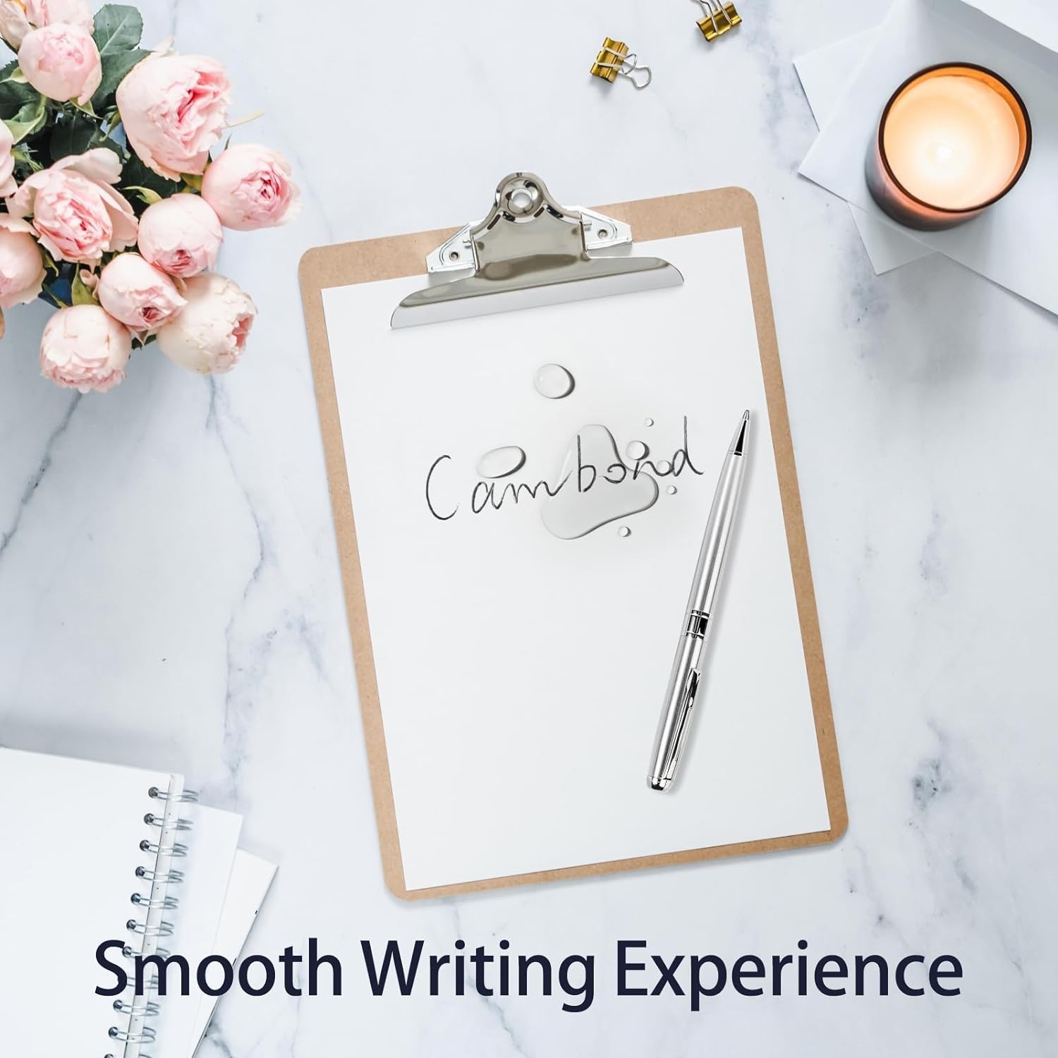 Smooth Writing Silver Ballpoint Pens – Perfect Gift Set of 5 for Any Occasion