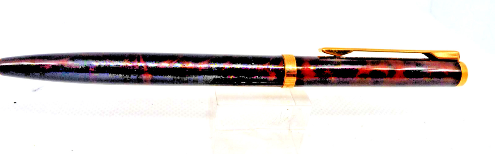 Reform Vintage Pre-1989 Mottled Brown and Gold Twist Ball Pen-West German