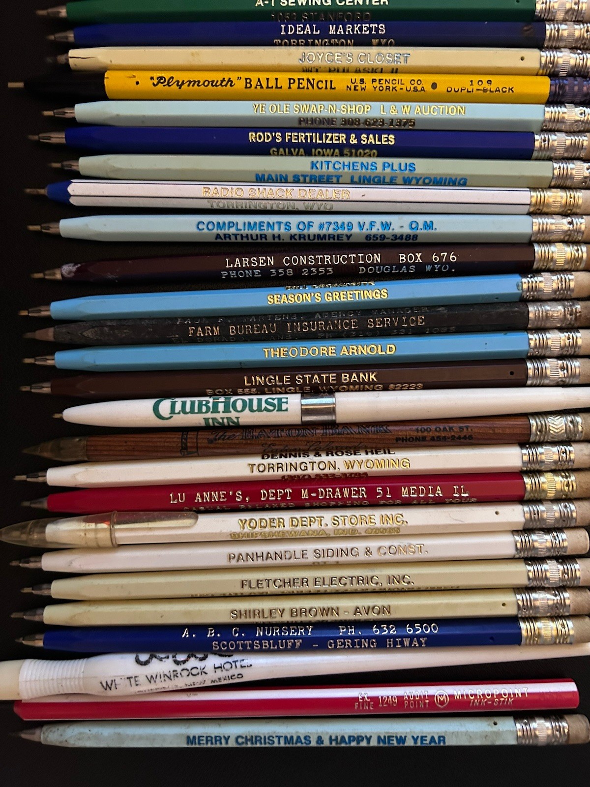 LOT (161 pcs) Advertising Ballpoint Stick Hotel Desk Pens
