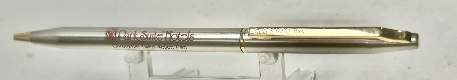 1986 Ritepoint CHROMATIC Deluxe Salesman Sample CR-7021 PARK SUITE HOTELS Pen