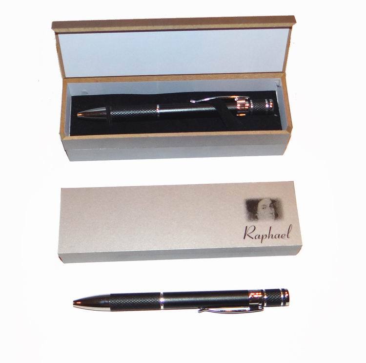 Heavy Duty BLACK Metal Pen Matte Finish & Textured Grip W/ Pen Box FREE SHIPPING