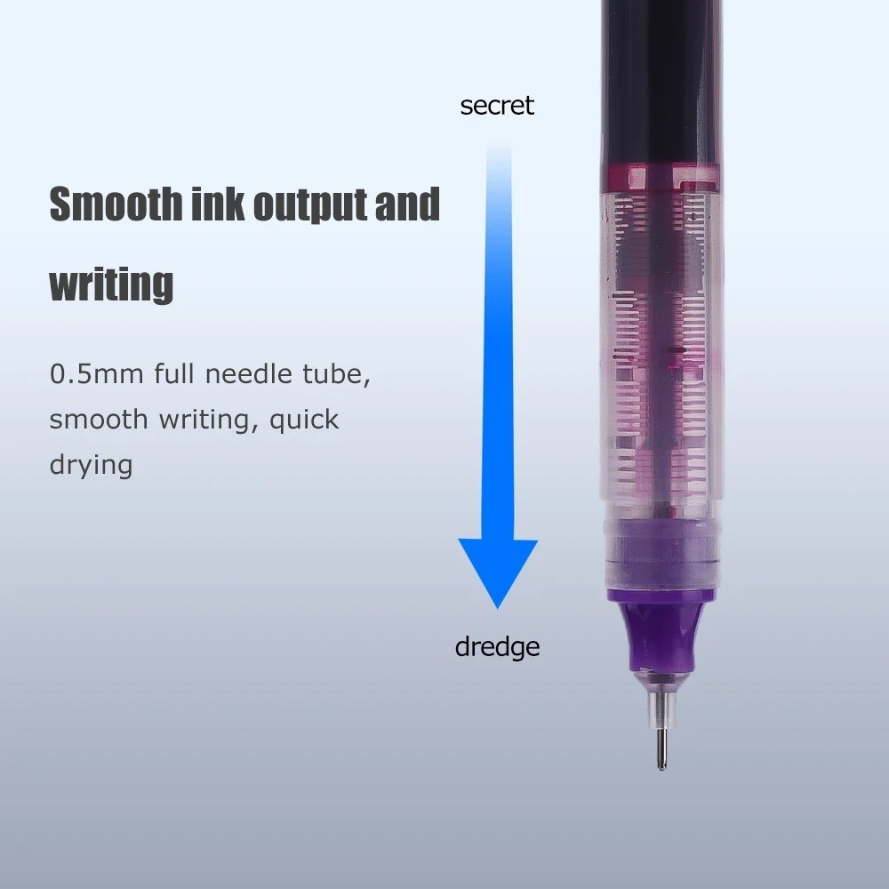 20pcs Gel Ink Pens 0.5mm Black Blue Red Needle Tip School Office