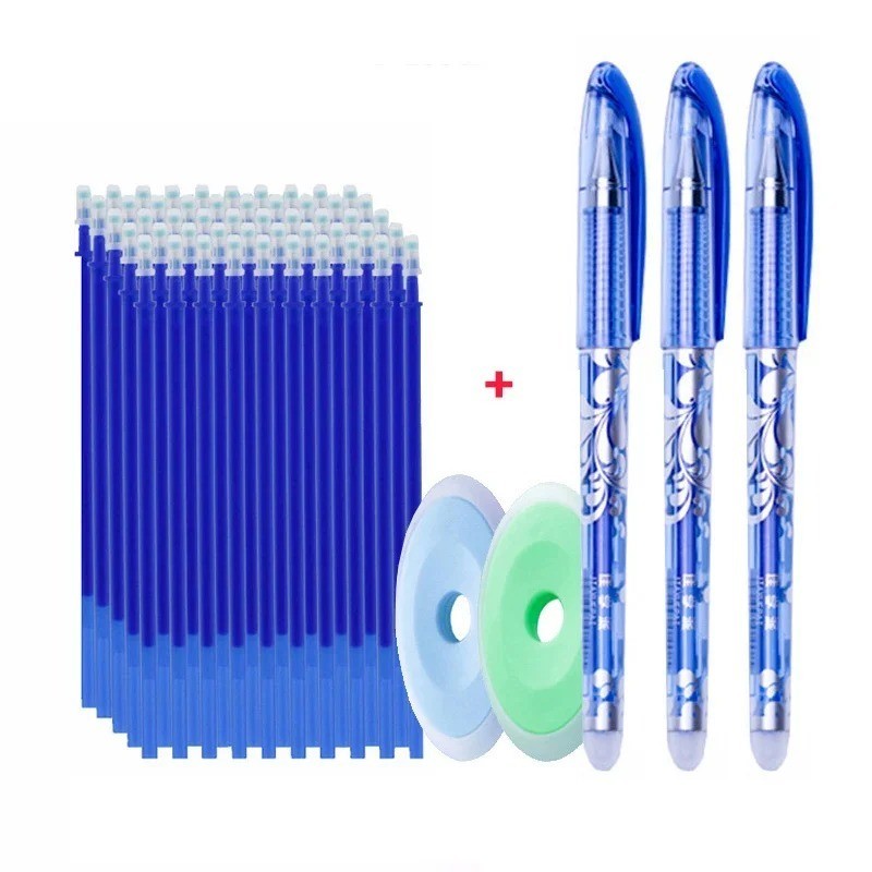 55pcs/lot Erasable Gel Pen 0.5mm Refill Rod Magic Ink Erasable Pen Washable