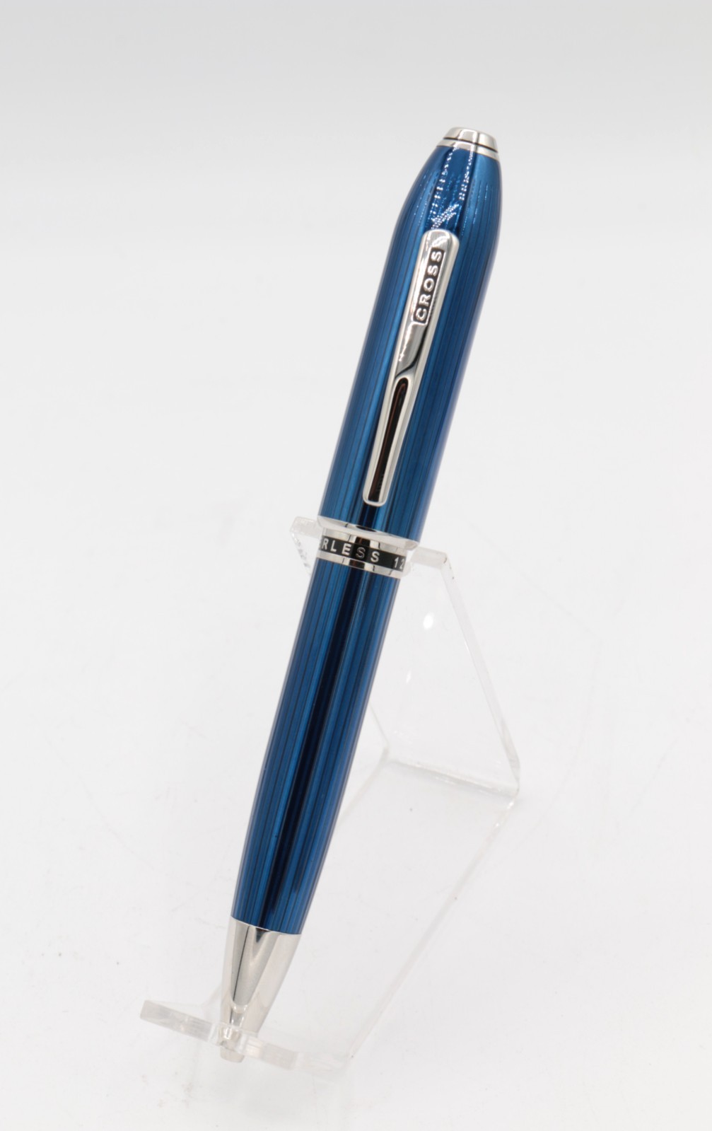 Cross Peerless 125 Quartz Blue Lacquer Platinum Ballpoint AT0702-14 NEW IN BOX
