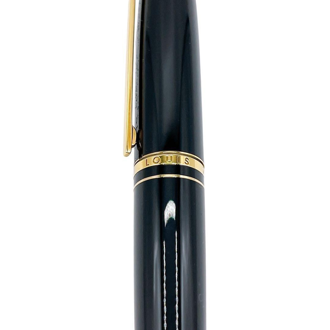 Louis Vuitton N72702 Ballpoint Pen Black Gold Unisex