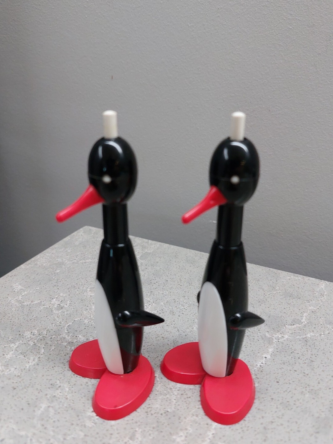 Vintage Two Rare Soviet Penguin Pen USSR Souvenir Pen