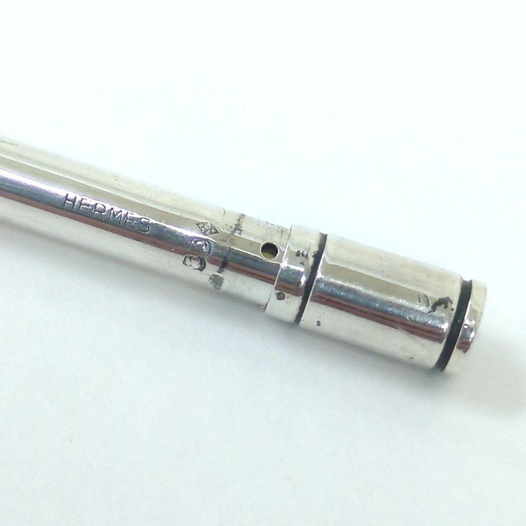 Official Hermes Agenda Mini Ballpoint Pen Silver 925 Size No Ink From Japan