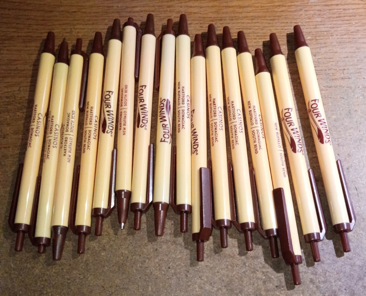 16 Click Ballpoint Pens Black Ink Office School Home