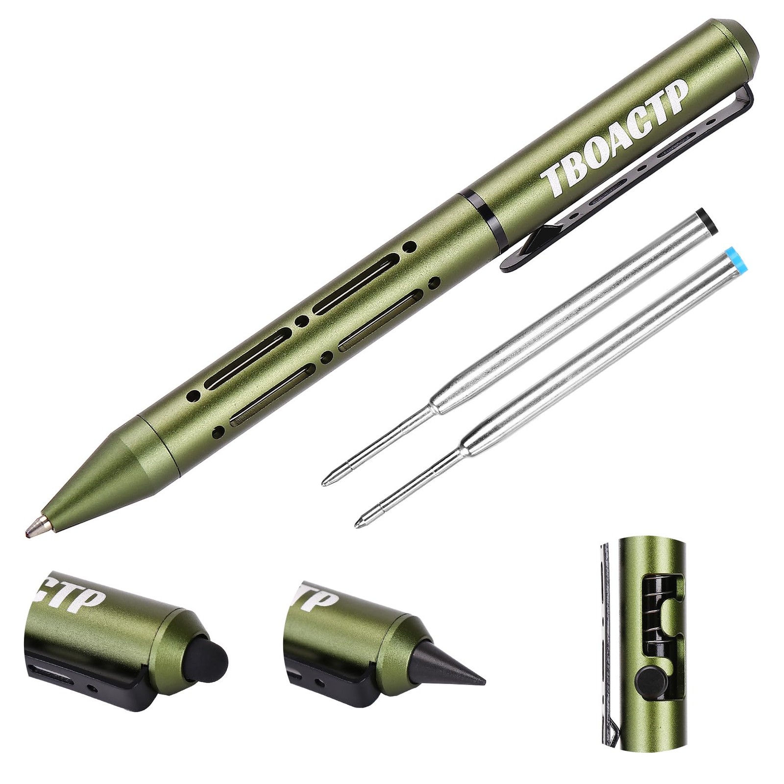 Tboactp 4.7 Mini 3 Edc Ballpoint Pen Pencil And Stylus In One 2 Refill 6 Pencil
