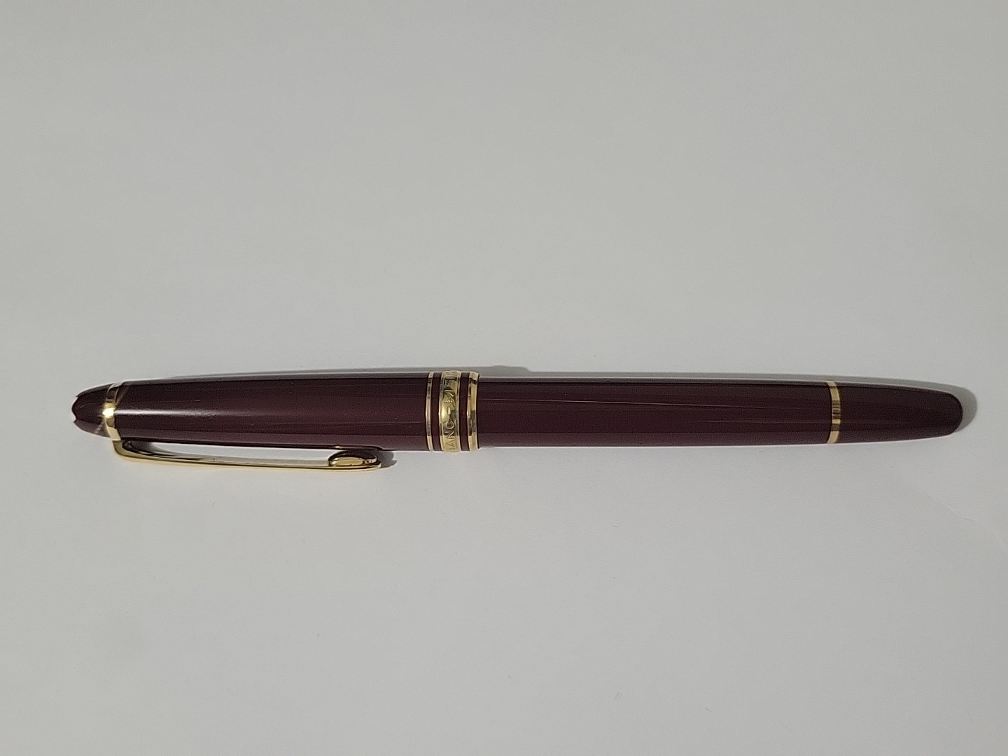 Montblanc Meisterstuck Bordeaux Ballpoint Pen Gold Trim West Germany with Box