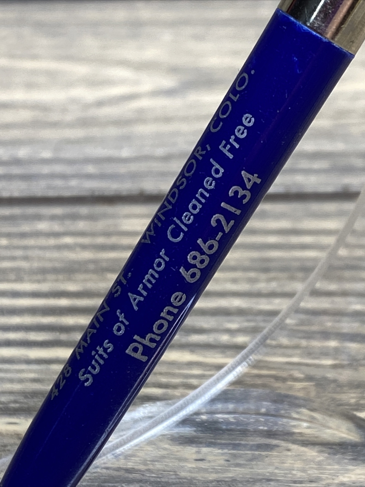 Vintage Pen Camelot Cleaners And Laundry Windsor Colorado Blue And Green￼￼