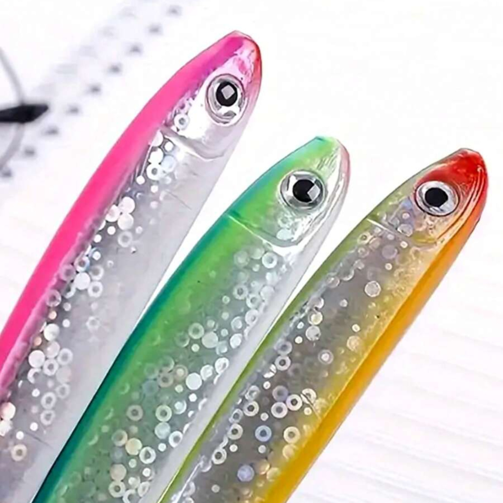 Fish Shaped Ballpoint Pens with Click Off Cap Fishing Decoration Black Ink Pens