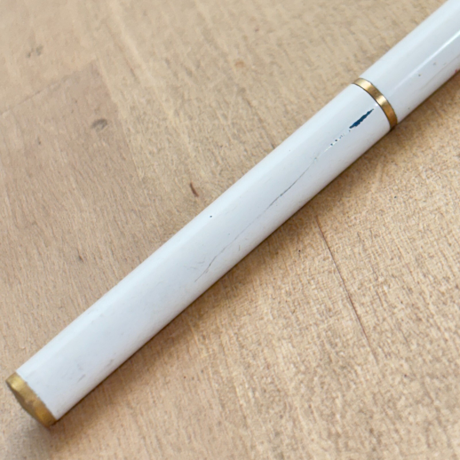 MISTY Cigarettes Advertising Pen, Gold Tone and White Enamel