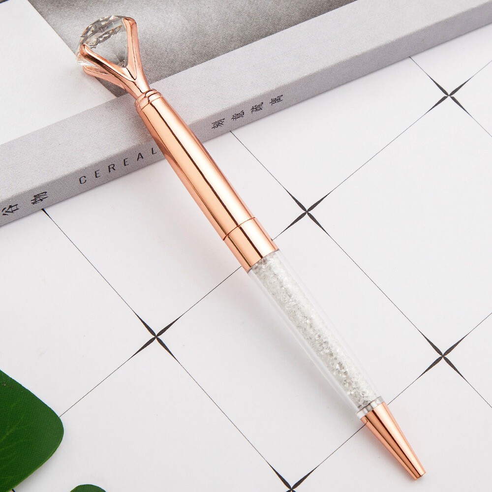 Luxury Metal Crystal Pen Big Diamond Ballpoint Pen Stationery School Pen Office