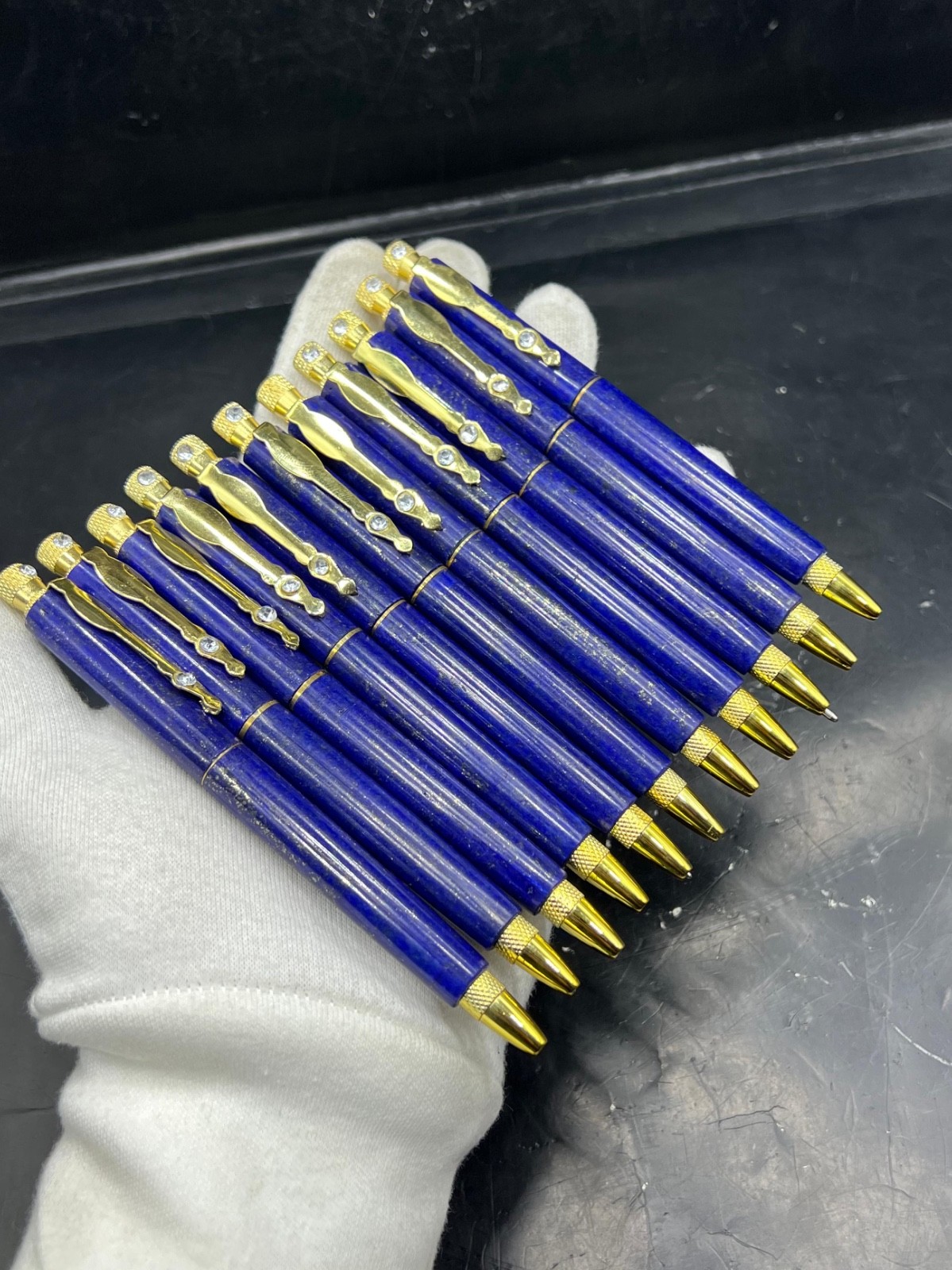 Lapis Lazuli 25g Handmade Blue Ink Ballpoint – Natural Gemstone, Wholesale