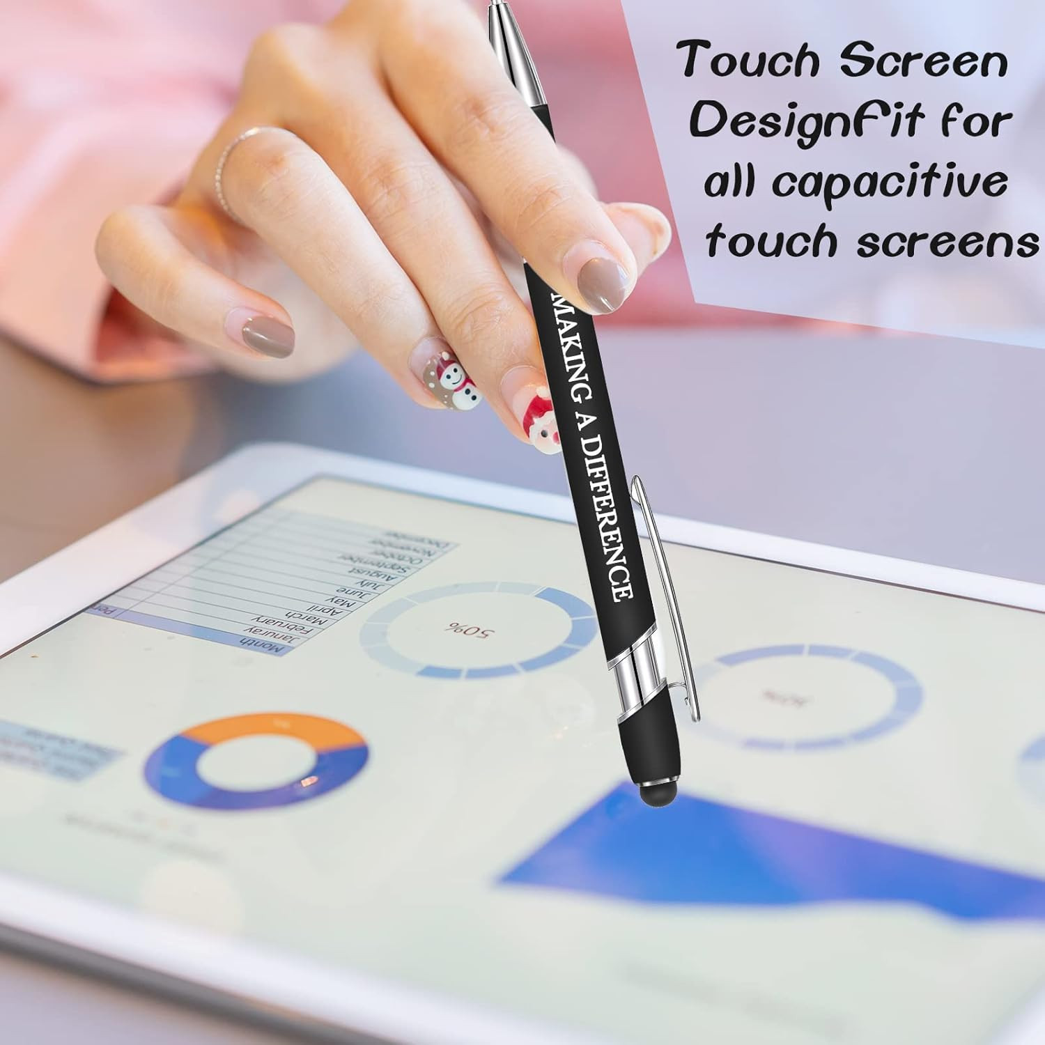 12 Pack Motivational Metal Pens Fine Point Stylus Tip School Office Writing