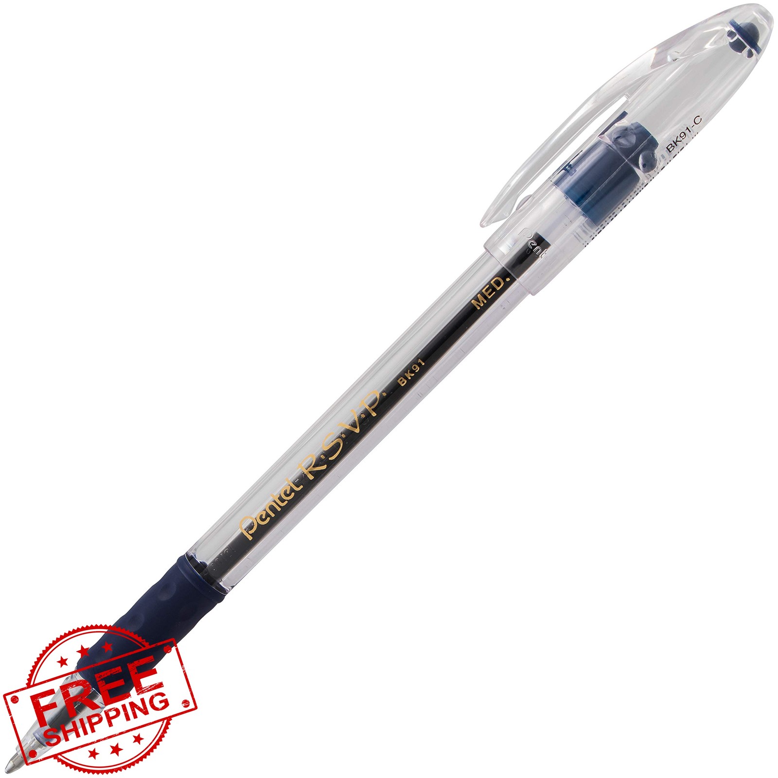 Pentel Blue Ink RSVP Pen 2 Count (Pack of 1)