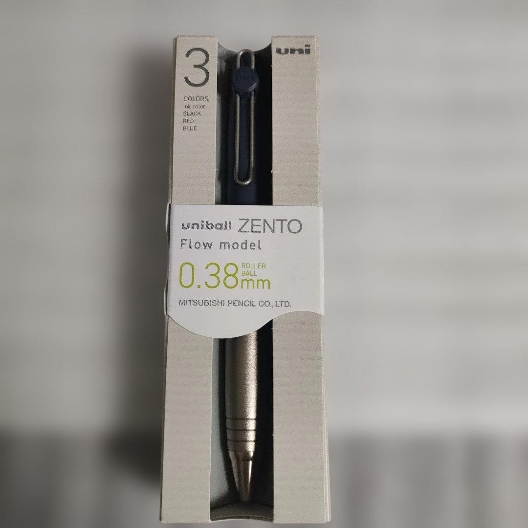 Uni-Ball Zento Flow Model 3-Color Ballpoint Pen 0.38mm Navy NEW JAPAN FS