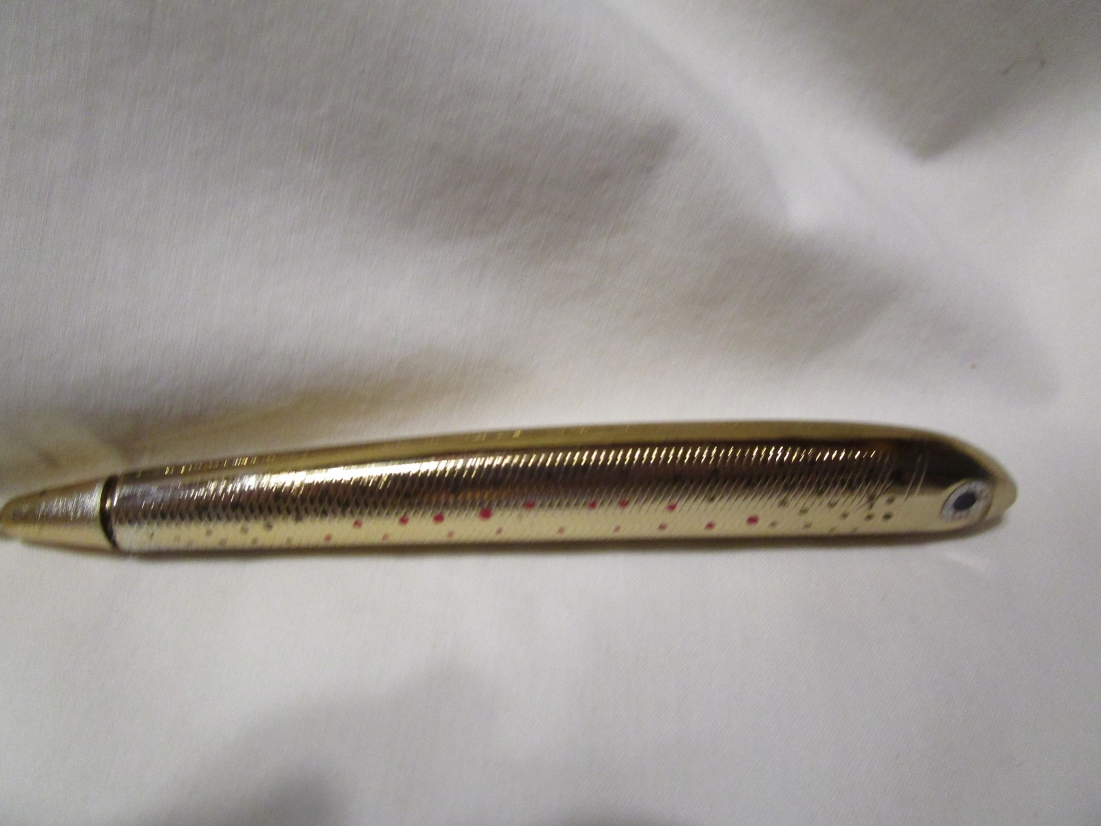 VINTAGE FISHING LURE INK PEN 5 3/4″ RUBBER COVER FIN