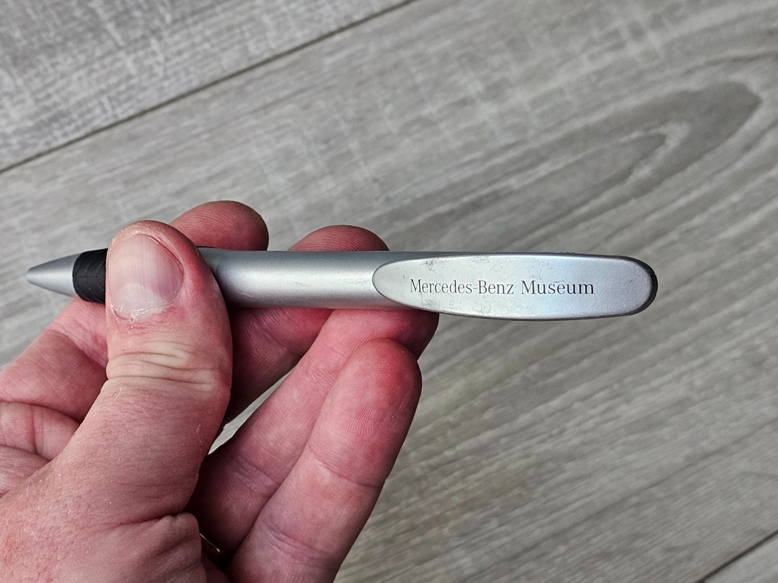 Mercedes-Benz Museum Ballpoint Pen – Branded Collectible Silver & Black Germany