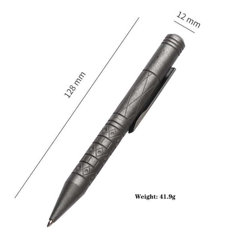 EDC Titanium Pocket Ball Pen Office Signature Working Stationery w/ 5 G2 Refills