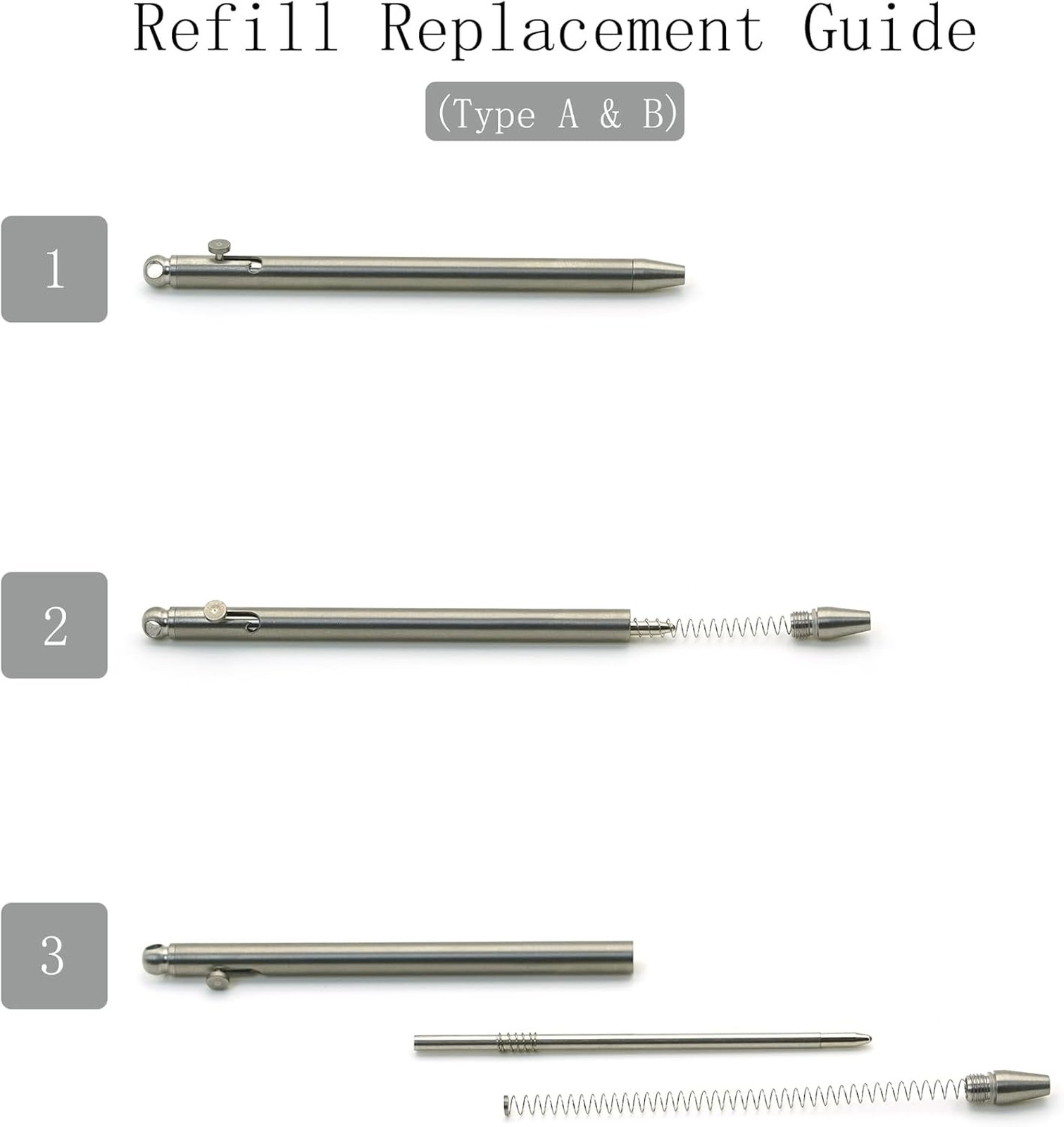 Mini Titanium Pen, Compact EDC Keychain Pen, Durable Titanium Body, 82mm