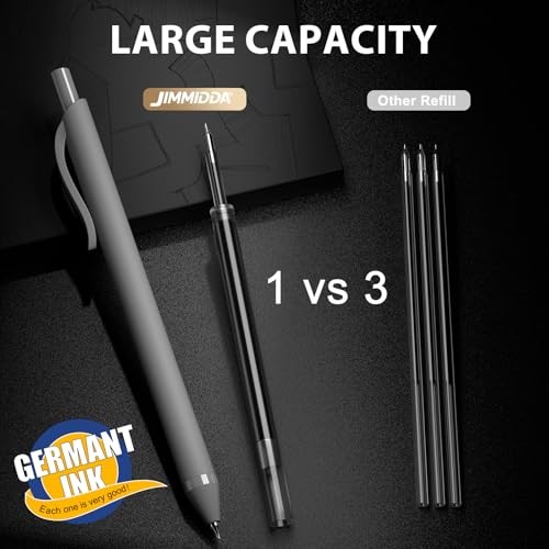 24 Pack Gel Pens Black Ink, 0.7mm Fine Point Smooth 24 Pack Black Ink