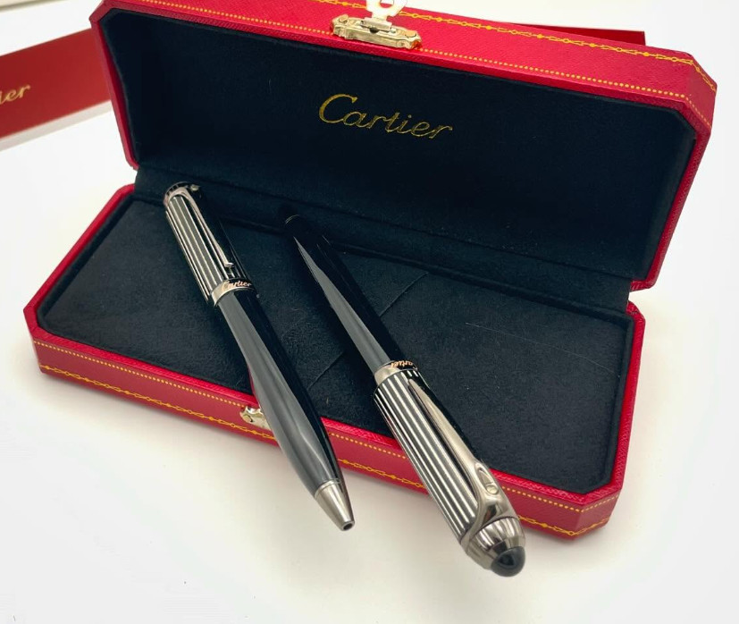 New Hot!!! Cartier Black Metal Ballpoint Pen Luxury Executive Gift Box 2026