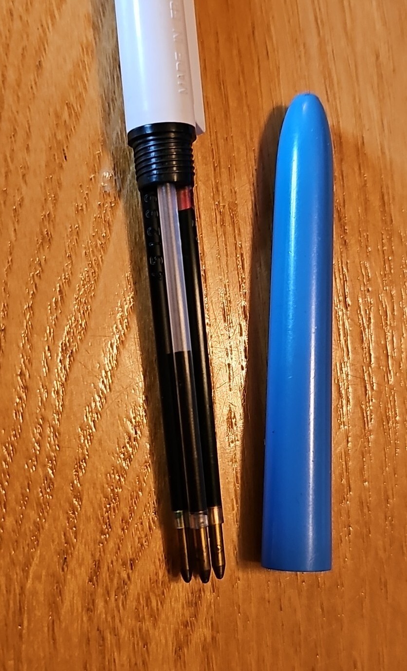 Vintage BIC Multi Color Pen Made in France Click Ballpoint Green Red Blue Black