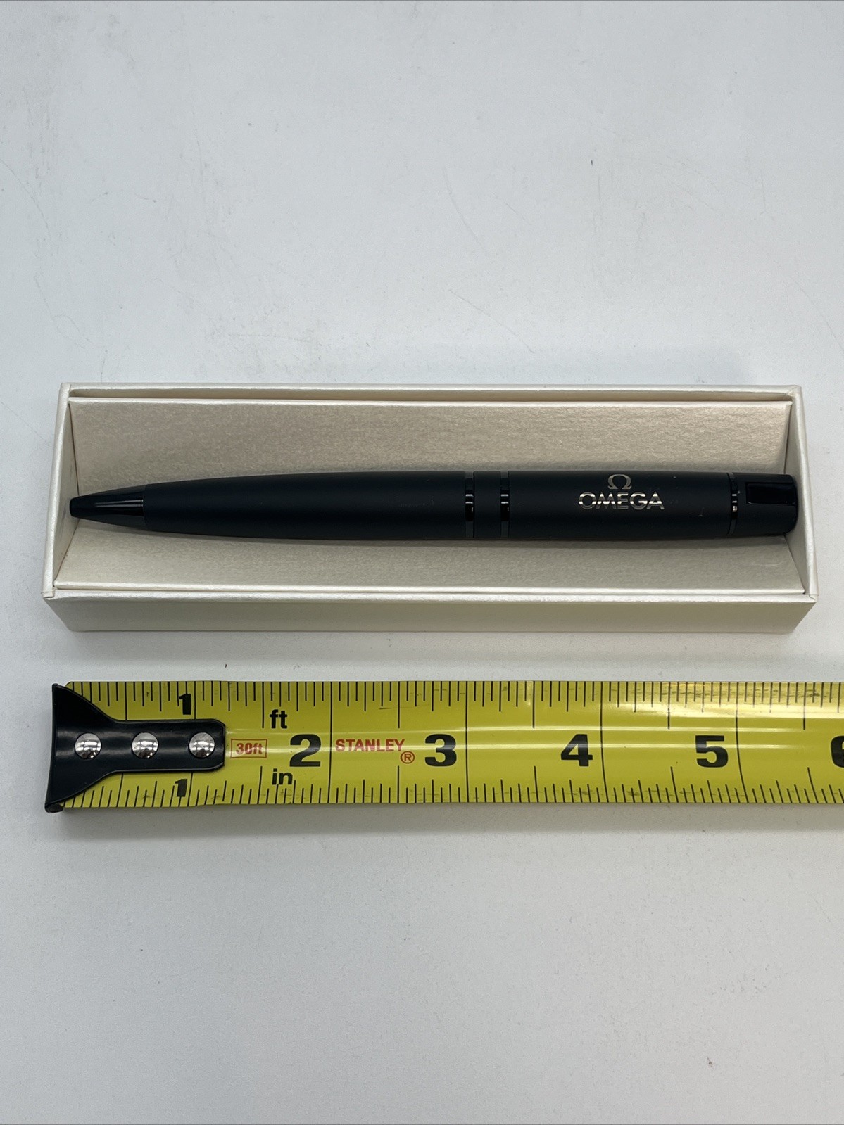 Omega Ballpoint Pen White Box Novelty For Watch Rare Original Gift Japan New