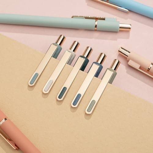 Gel Pens Black Ink Pens for Office 0.5mm Fine Point Pen Gold clip-10 pcs