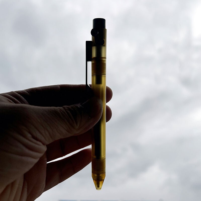 New EDC Titanium Alloy + POM / PEEK / PEI Pocket Pen Ballpoint Signature Gel Pen