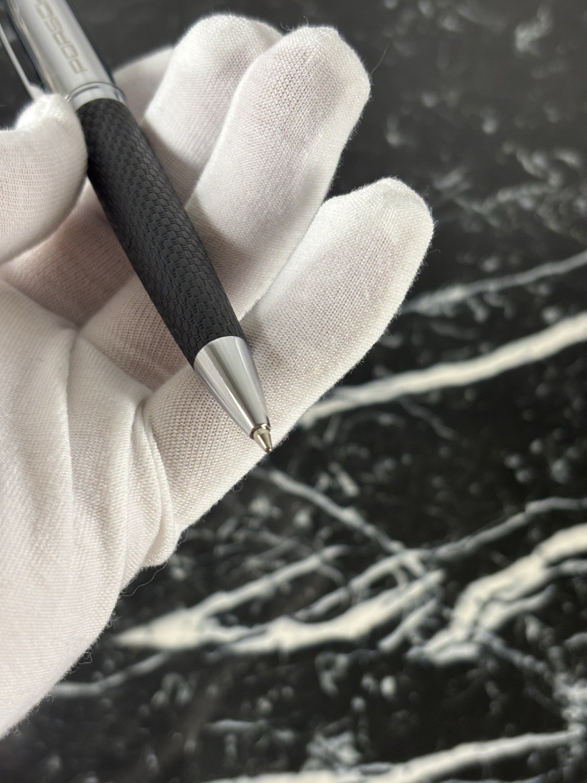 Porsche Silver Ballpoint Pen Black Ink