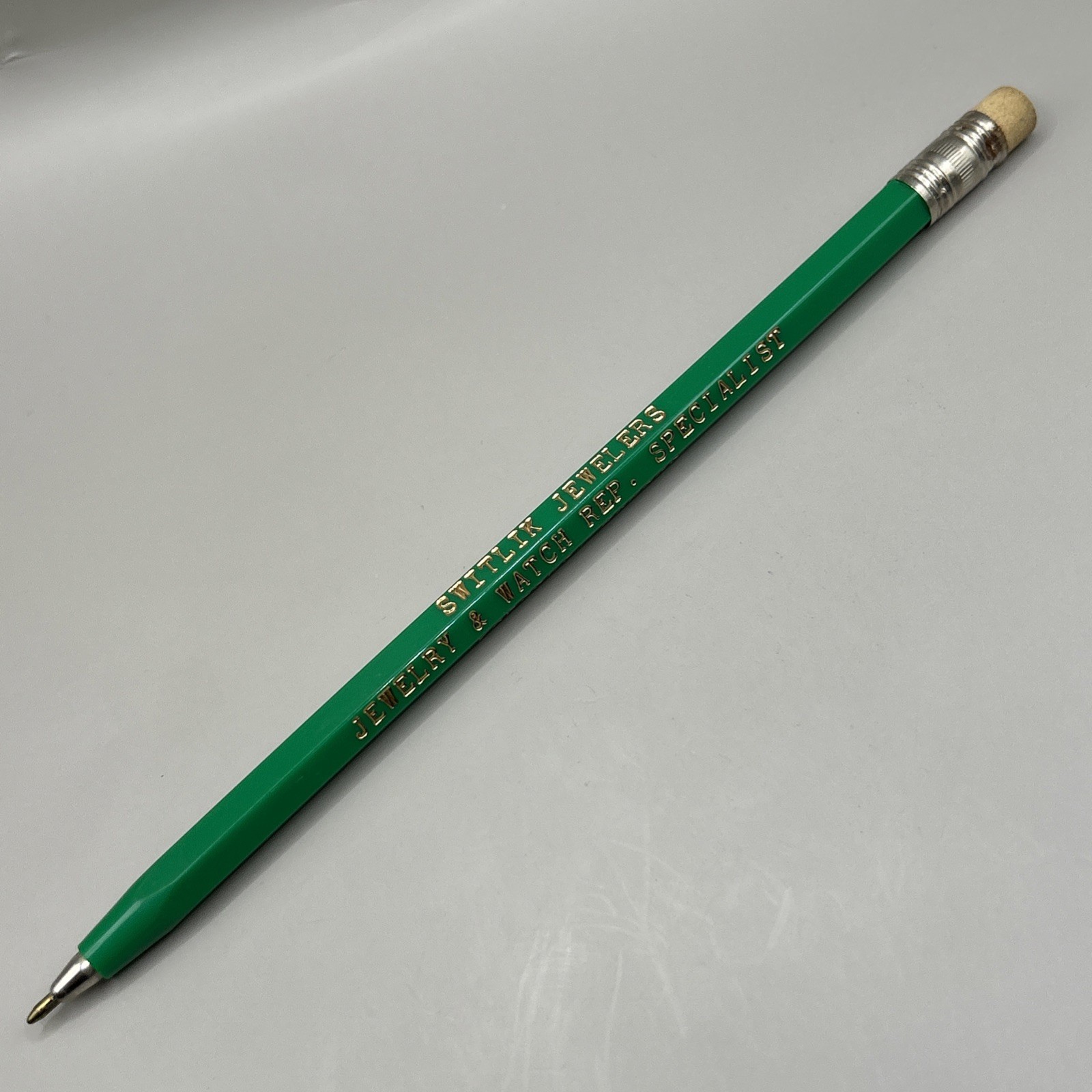 VTG Ballpoint Stick Pen SWITLIK JEWELERS Parsons KS