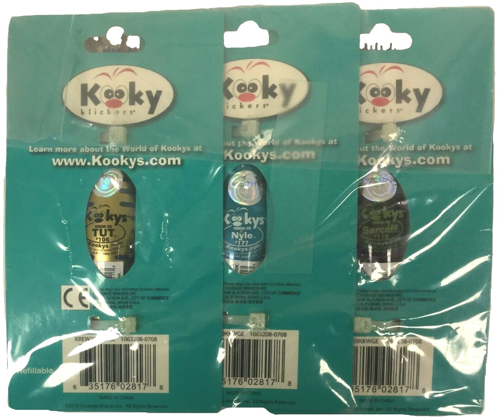KOOKY KLICKERS 3pk KREW 29 Nyle Sarcoff Tut Special Edt GIFT PENS Clip PARTY PEN
