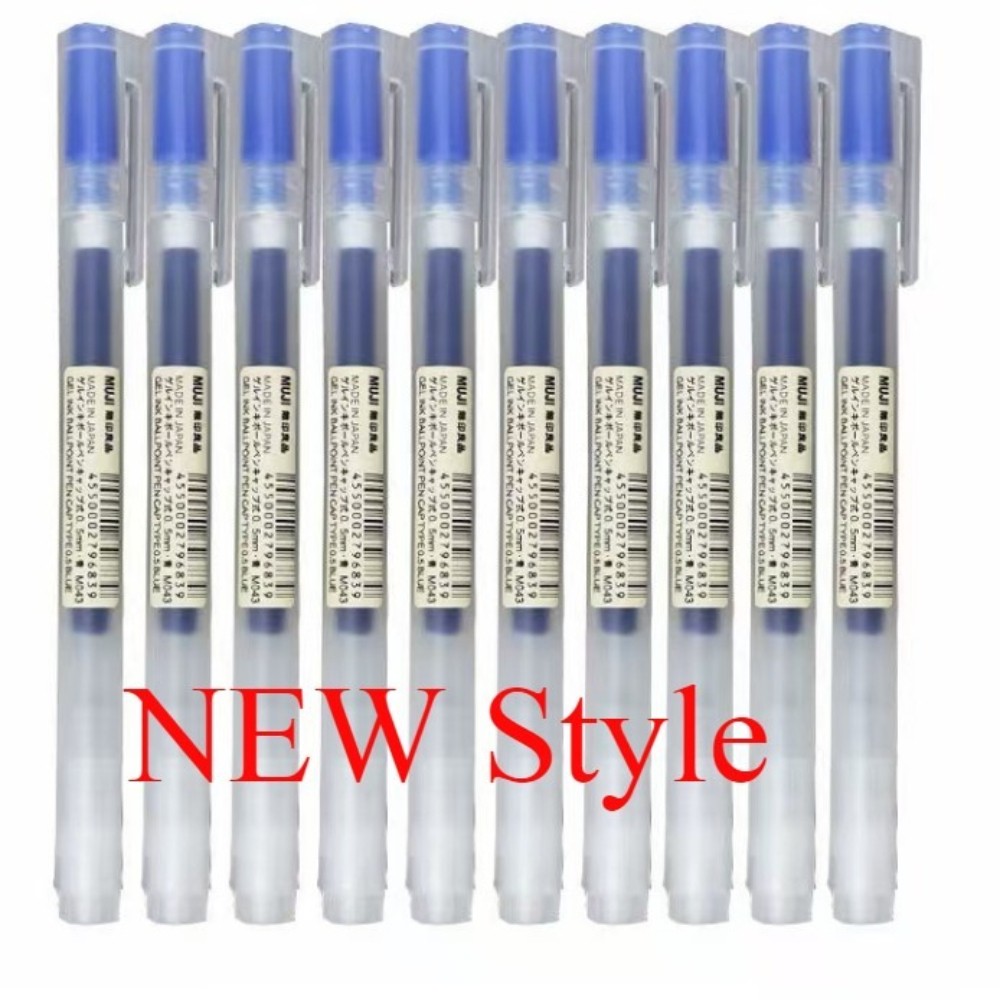 10 pcs Muji New Style Moma Japan 0.38/0.5mm Non-toxic Gel Ink Pen Muji Ballpoint