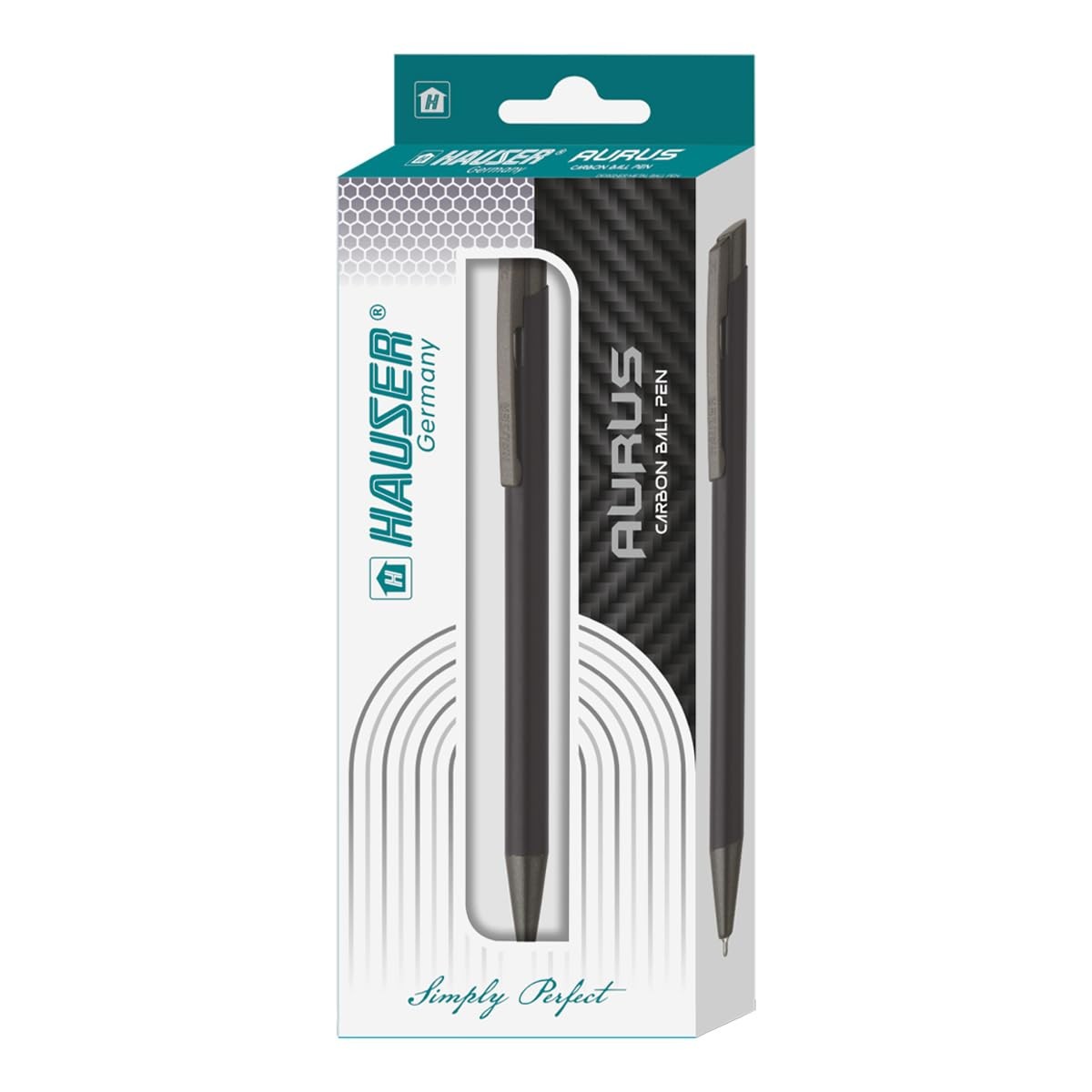 Hauser Aurus Carbon Metal Ball Pen with Comfortable Grip for Easy Handling