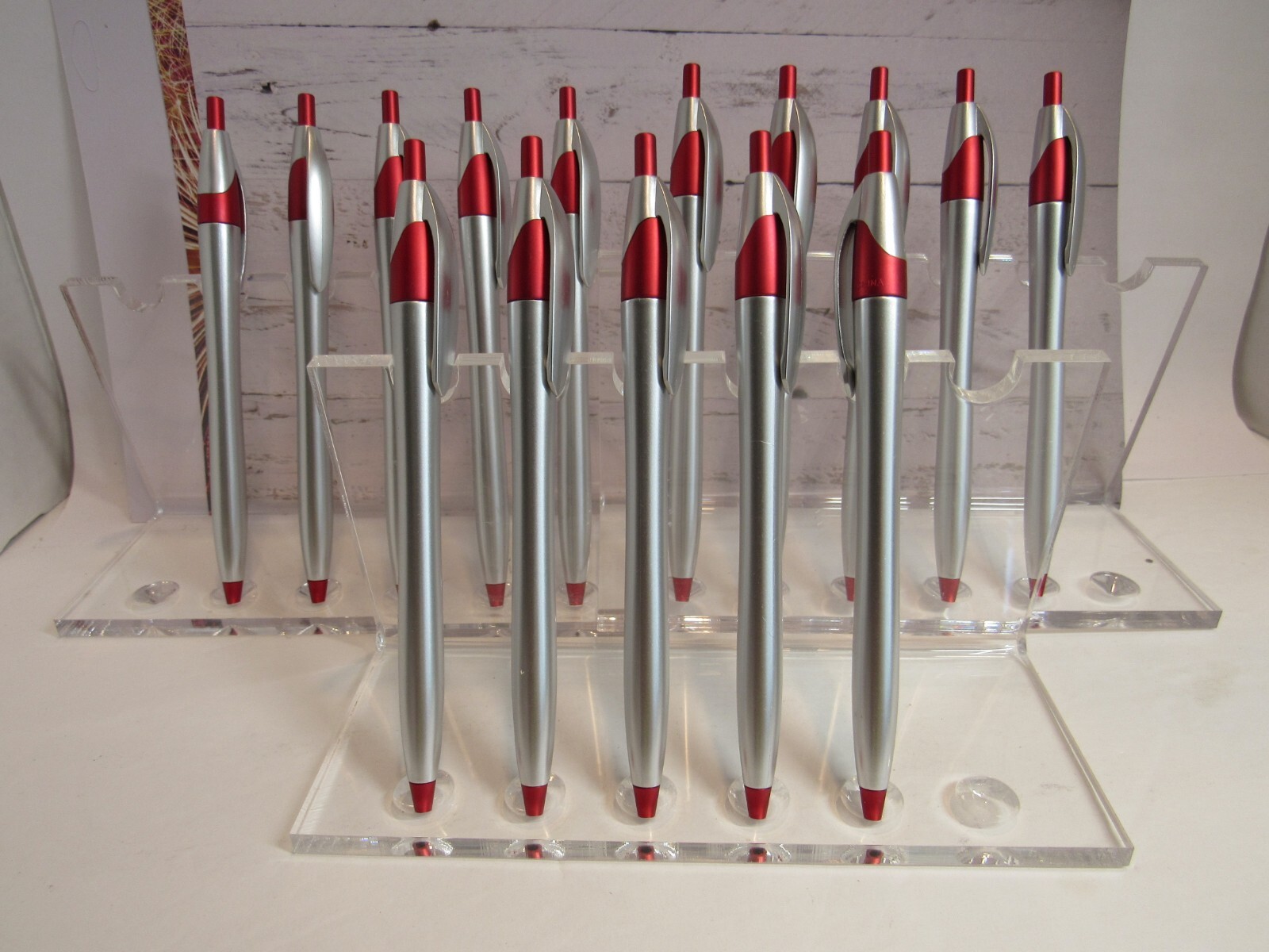 Lot of 15 Terzetti Silver Click Plastic Pens-Choose your colors